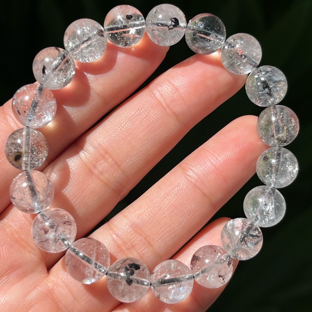 10mm‎ stretchable Herkimer diamond bracelet